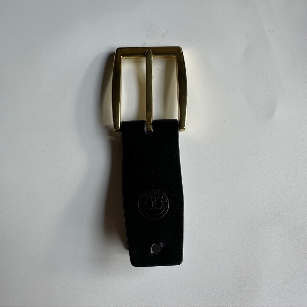 Torino Men’s Black Leather and Gold Belt Buckle ONLY! Belt not included